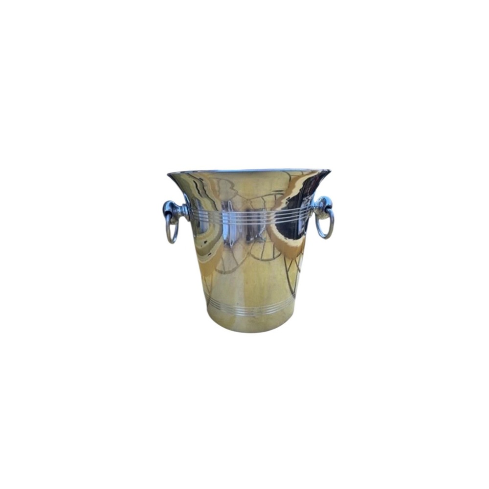 Vintage Mid-Century Metal Champagne Ice Wine Cooler Bucket Argit Made In France